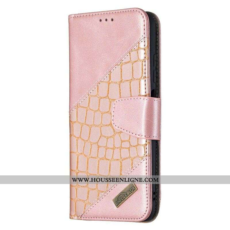 Housse Xiaomi Redmi Note 10 5G / Poco M3 Pro 5G Effet Peau de Crocodile Classique