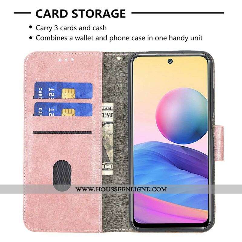 Housse Xiaomi Redmi Note 10 5G / Poco M3 Pro 5G Effet Peau de Crocodile Classique