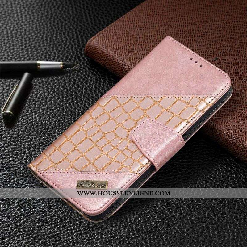 Housse Xiaomi Redmi Note 10 5G / Poco M3 Pro 5G Effet Peau de Crocodile Classique
