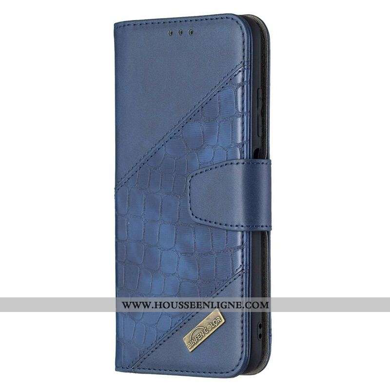 Housse Xiaomi Redmi Note 10 5G / Poco M3 Pro 5G Effet Peau de Crocodile Classique