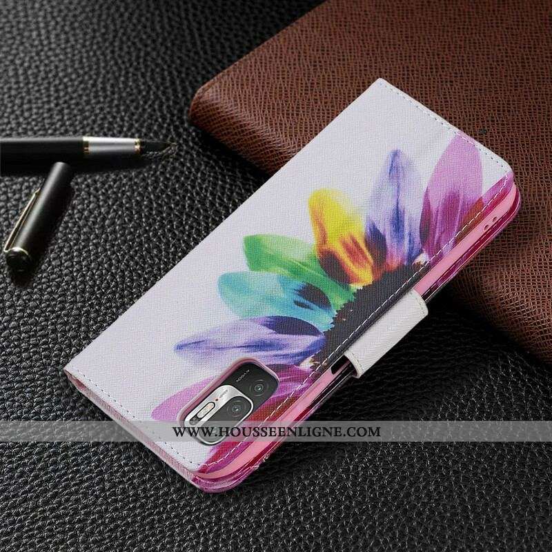 Housse Xiaomi Redmi Note 10 5G / Poco M3 Pro 5G Fleur Aquarelle