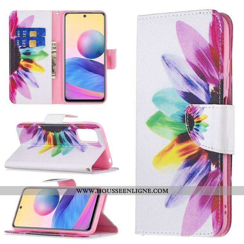 Housse Xiaomi Redmi Note 10 5G / Poco M3 Pro 5G Fleur Aquarelle
