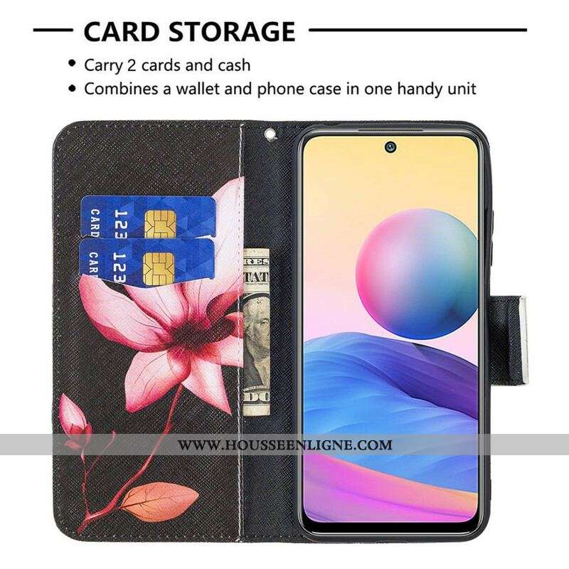 Housse Xiaomi Redmi Note 10 5G / Poco M3 Pro 5G Fleur Rose