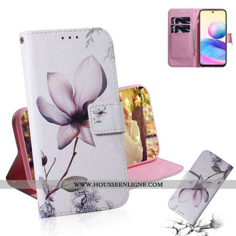Housse Xiaomi Redmi Note 10 5G / Poco M3 Pro 5G Fleur Vieux Rose
