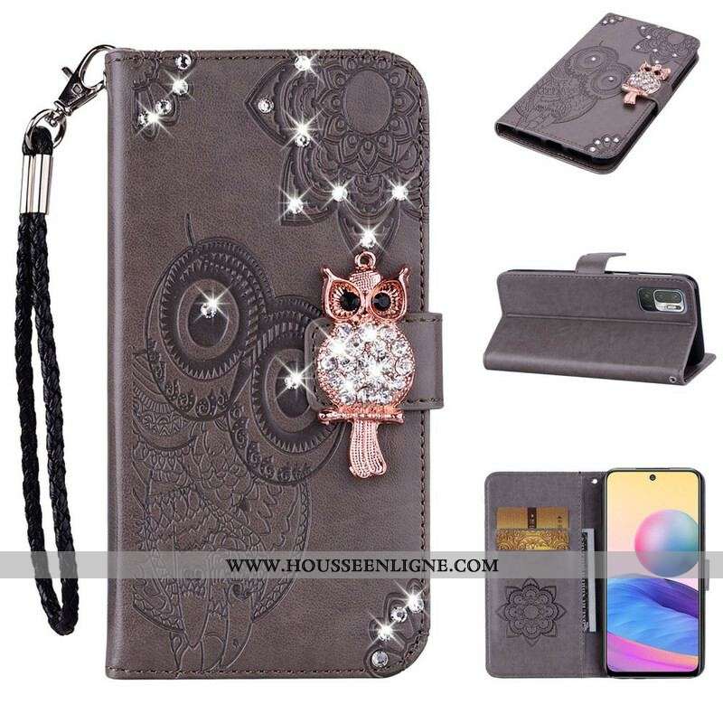 Housse Xiaomi Redmi Note 10 5G / Poco M3 Pro 5G Hibou et Breloque