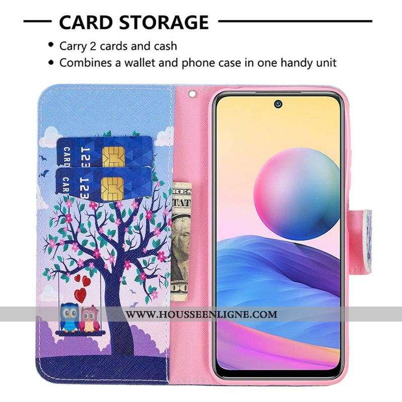 Housse Xiaomi Redmi Note 10 5G / Poco M3 Pro 5G Hiboux Sur La Balançoire