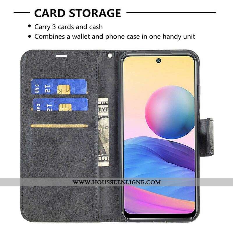 Housse Xiaomi Redmi Note 10 5G / Poco M3 Pro 5G Lisse Rabat Oblique