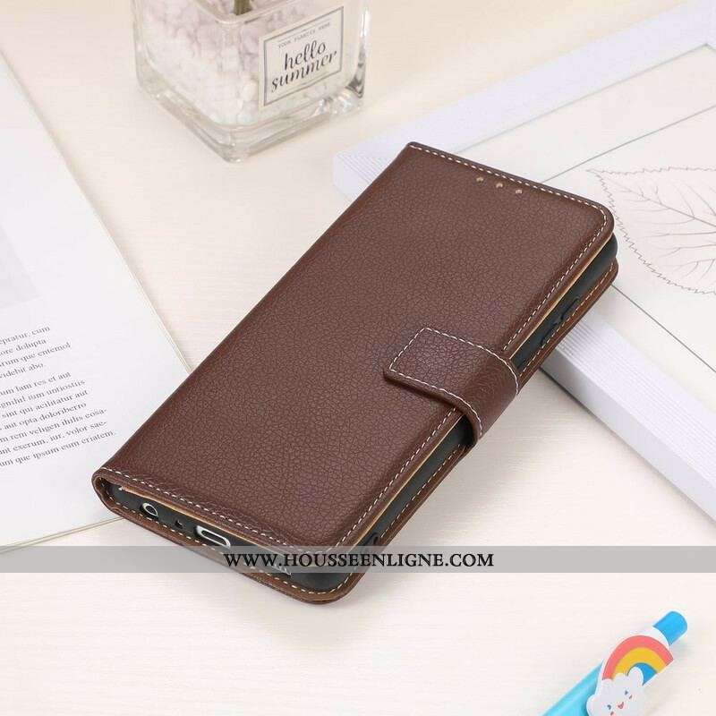 Housse Xiaomi Redmi Note 10 5G / Poco M3 Pro 5G Litchi Texture
