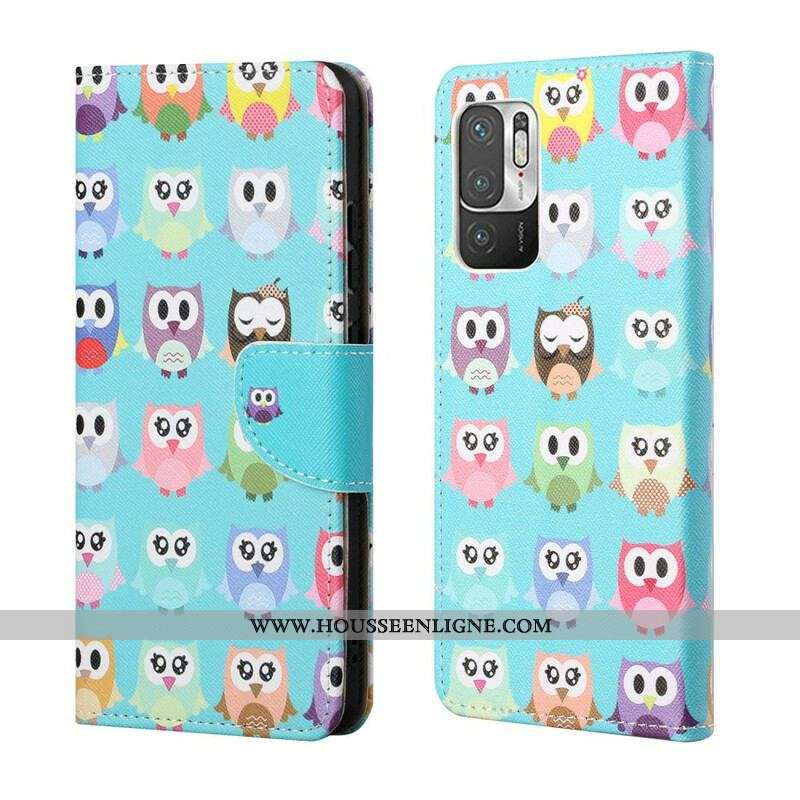 Housse Xiaomi Redmi Note 10 5G / Poco M3 Pro 5G Multiples Hiboux