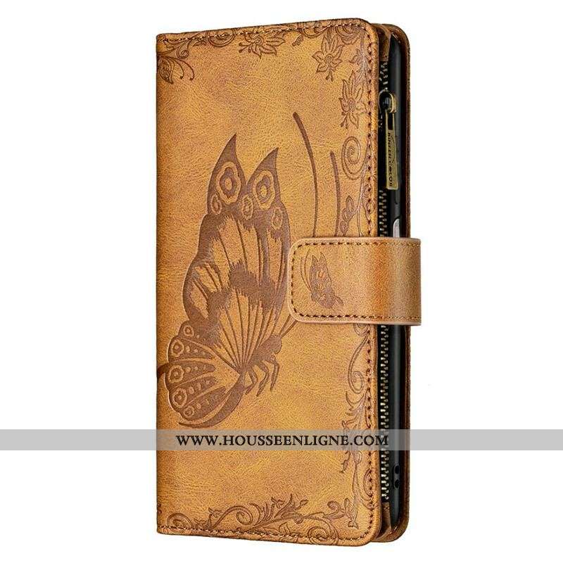 Housse Xiaomi Redmi Note 10 5G / Poco M3 Pro 5G Papillon Poche Zippée