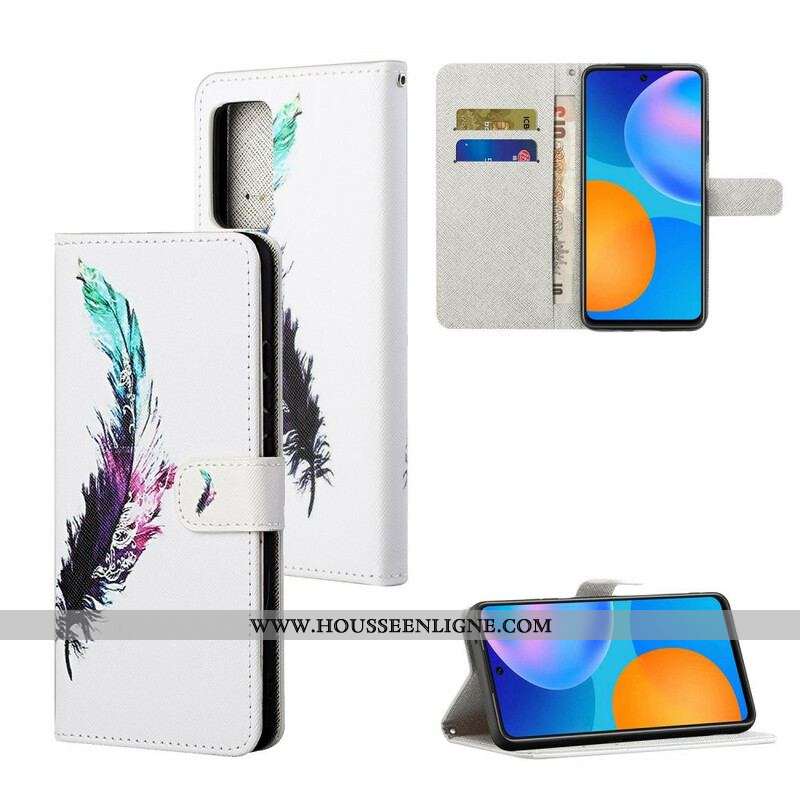 Housse Xiaomi Redmi Note 10 5G / Poco M3 Pro 5G Plume à Lanière