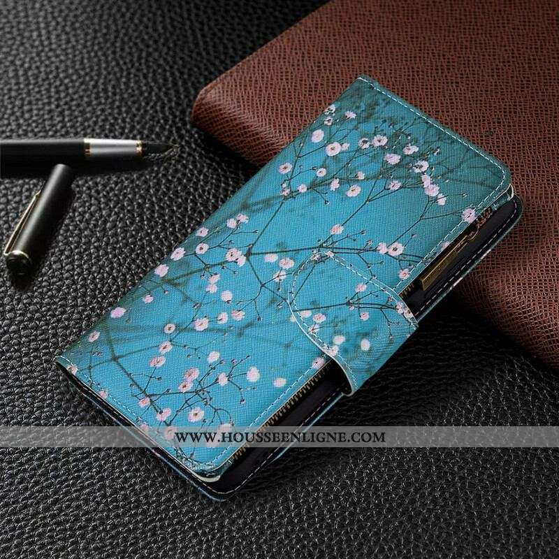 Housse Xiaomi Redmi Note 10 5G / Poco M3 Pro 5G Poche Zippée Arbre