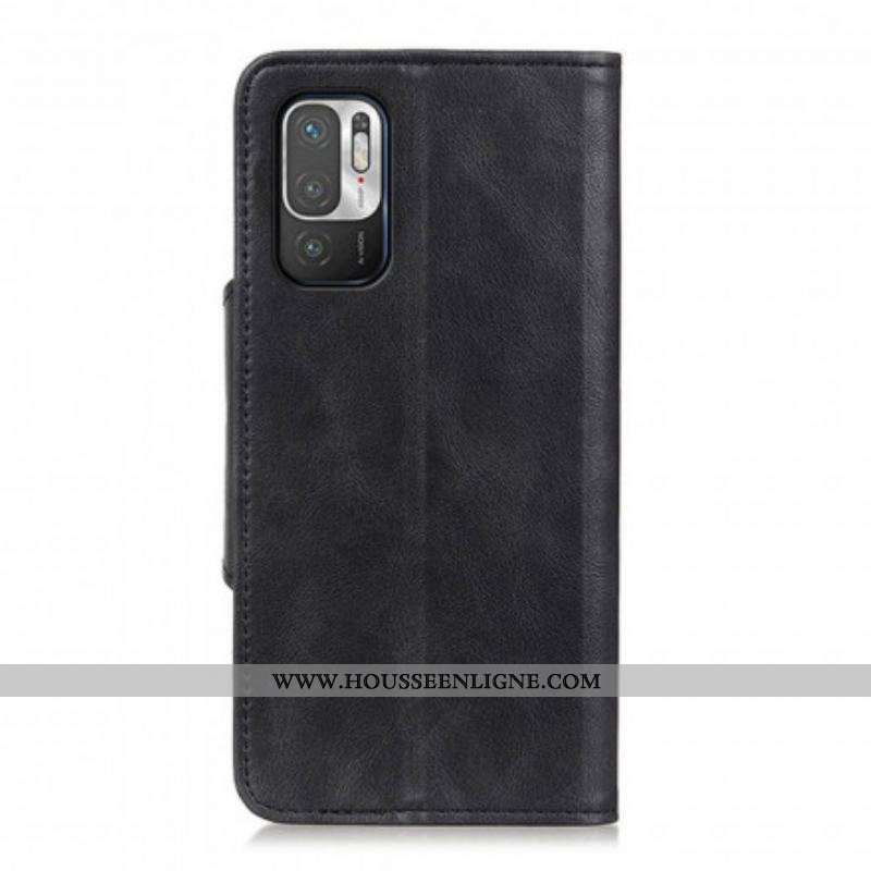 Housse Xiaomi Redmi Note 10 5G / Poco M3 Pro 5G Simili Cuir Bouton