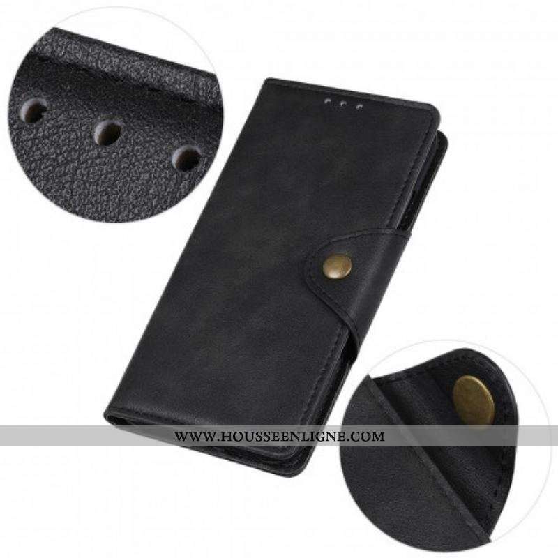 Housse Xiaomi Redmi Note 10 5G / Poco M3 Pro 5G Simili Cuir Bouton