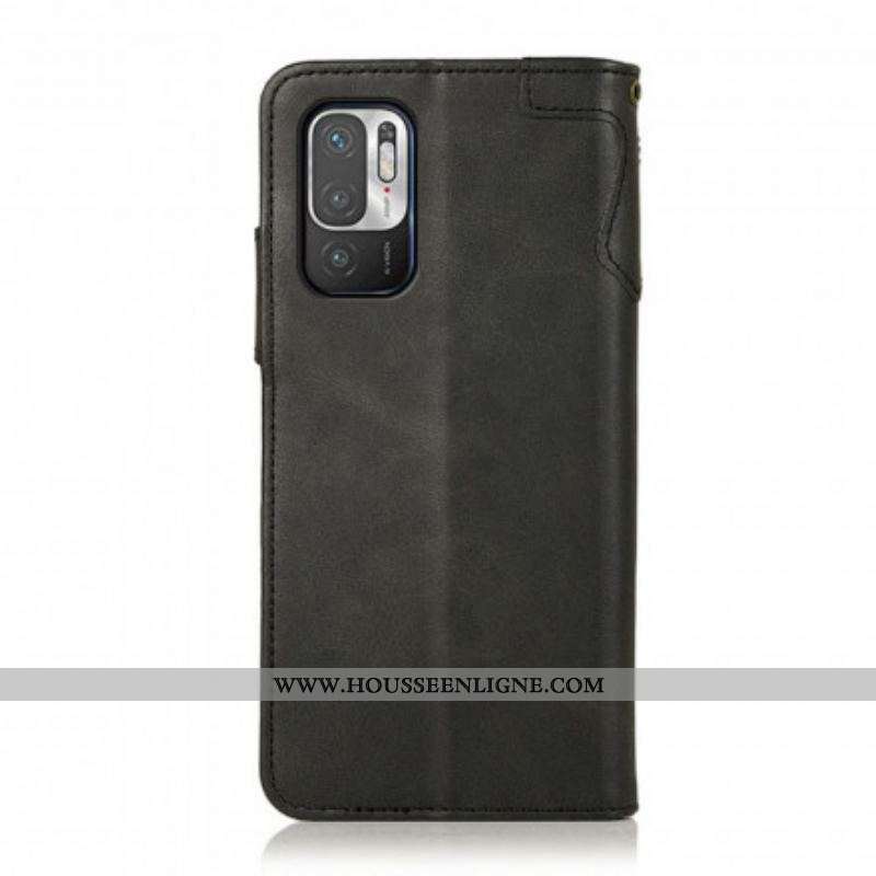 Housse Xiaomi Redmi Note 10 5G / Poco M3 Pro 5G Simili Cuir KHAZNEH