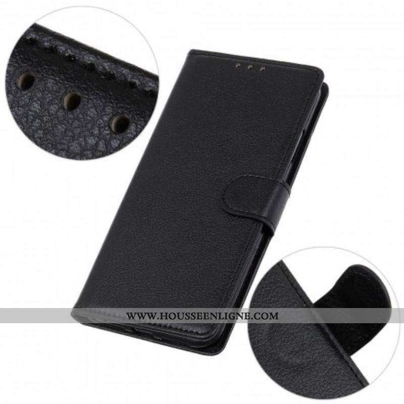 Housse Xiaomi Redmi Note 10 5G / Poco M3 Pro 5G Simili Cuir Litchi Traditionnel