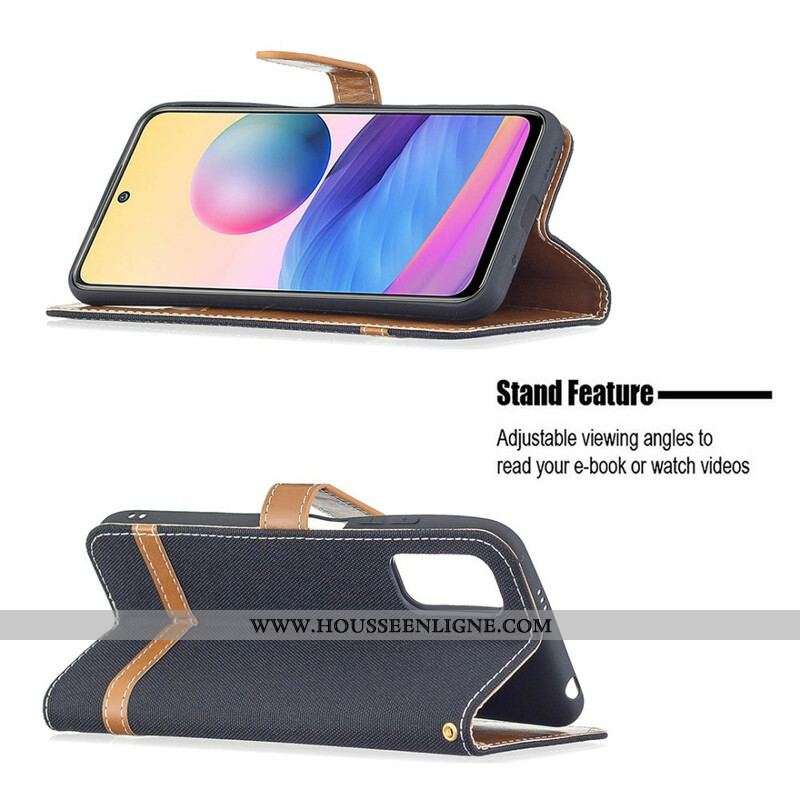 Housse Xiaomi Redmi Note 10 5G / Poco M3 Pro 5G Tissu à Lanière