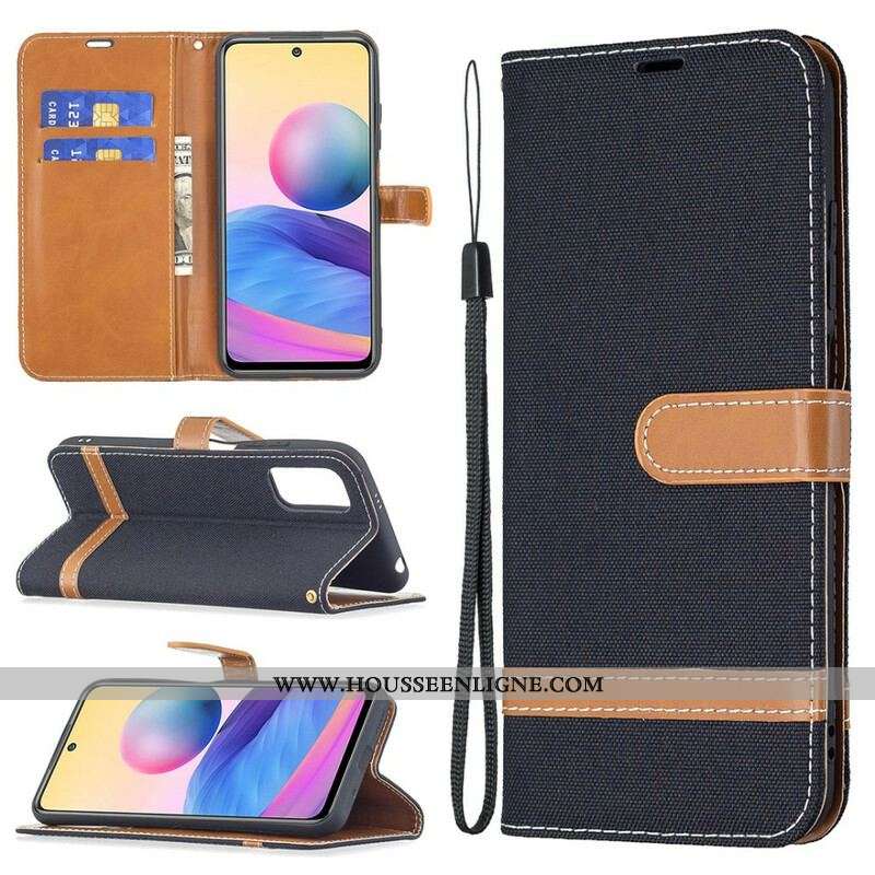 Housse Xiaomi Redmi Note 10 5G / Poco M3 Pro 5G Tissu à Lanière