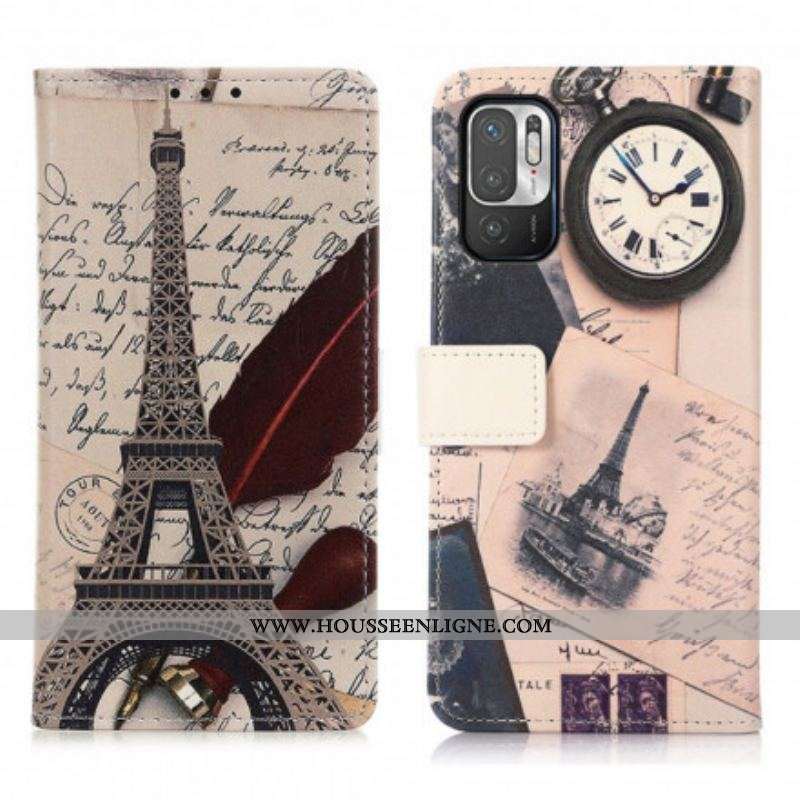 Housse Xiaomi Redmi Note 10 5G / Poco M3 Pro 5G Tour Eiffel Du Poète