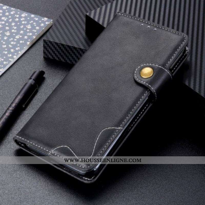 Housse Xiaomi Redmi Note 10 Pro Artistique Couture Bouton
