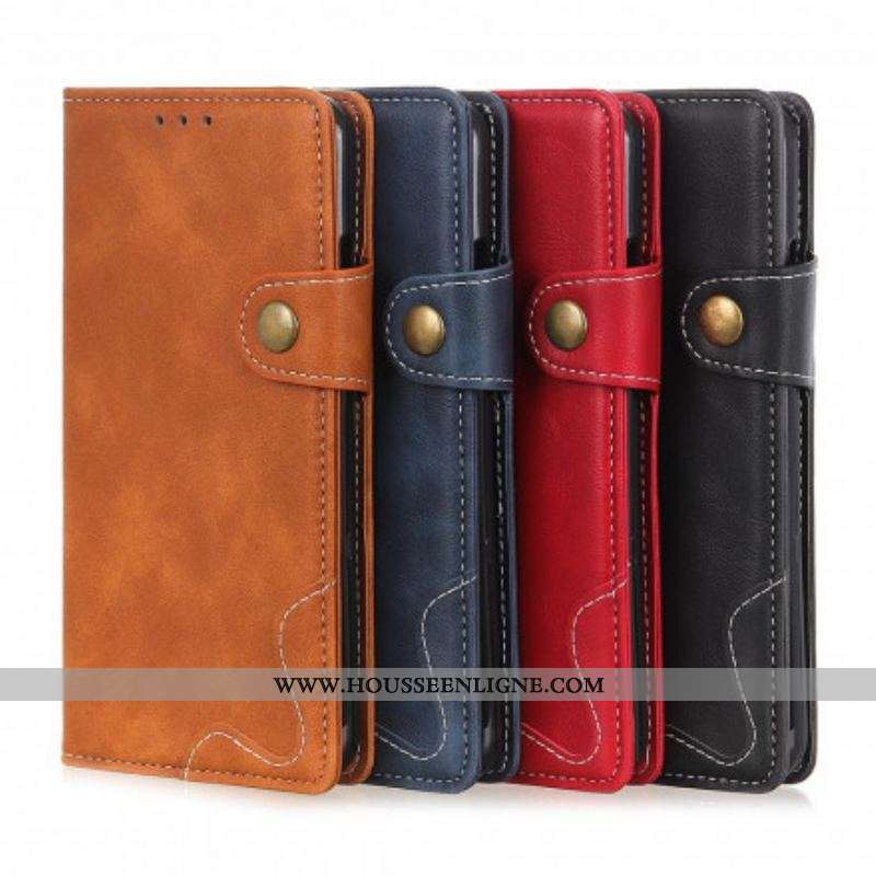 Housse Xiaomi Redmi Note 10 Pro Artistique Couture Bouton
