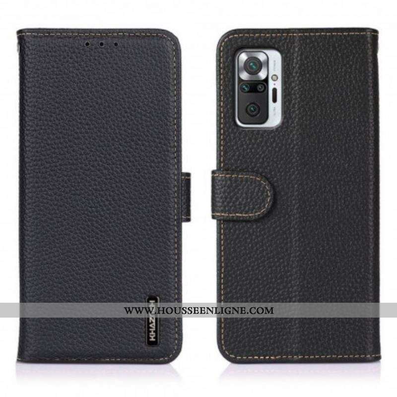 Housse Xiaomi Redmi Note 10 Pro Cuir Litchi KHAZNEH