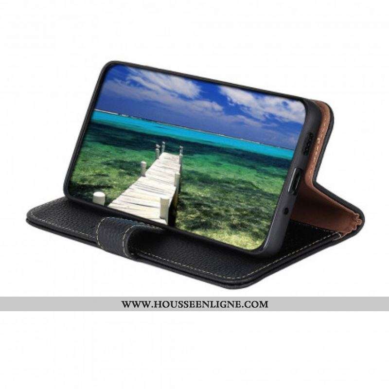 Housse Xiaomi Redmi Note 10 Pro Cuir Litchi KHAZNEH