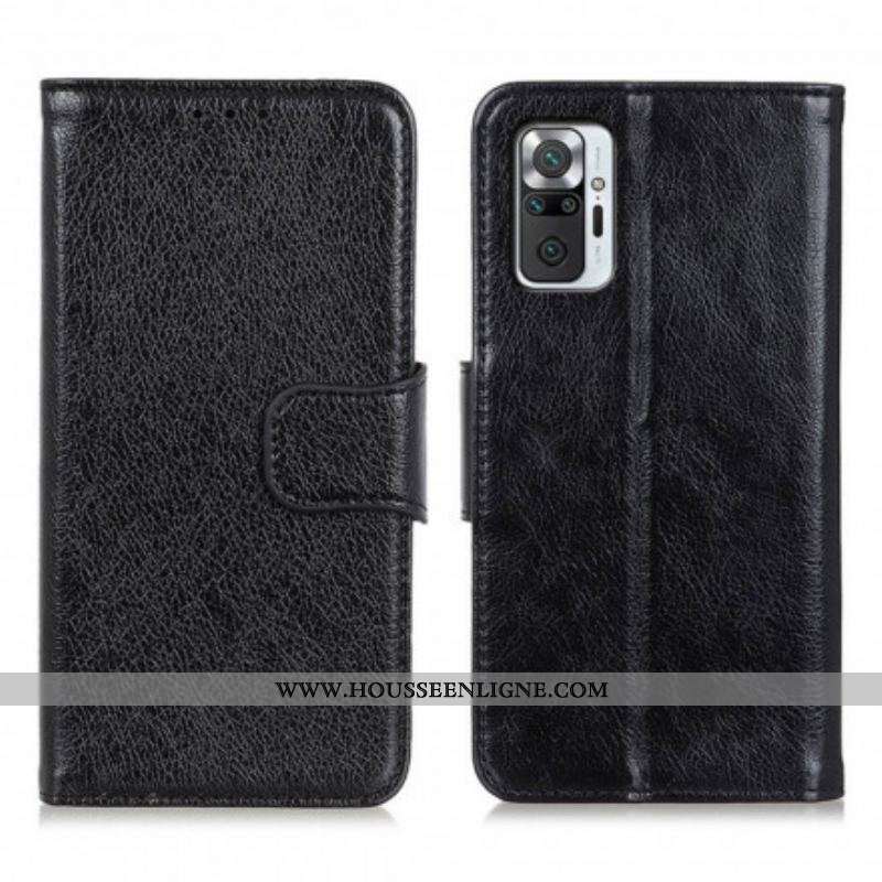 Housse Xiaomi Redmi Note 10 Pro Cuir Nappa Fendu