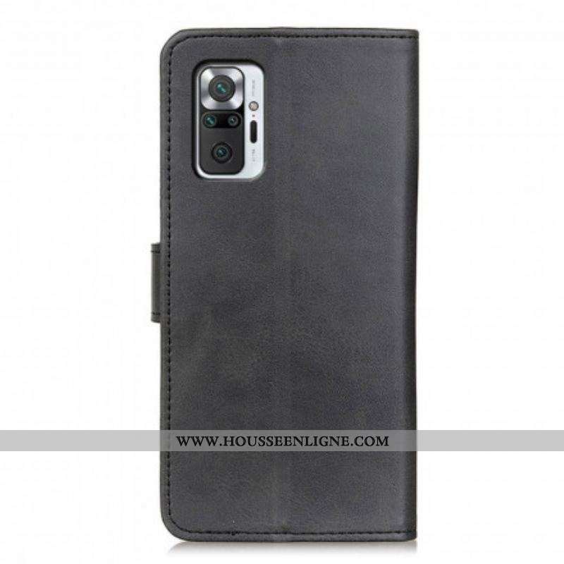 Housse Xiaomi Redmi Note 10 Pro Effet Cuir Mat Rétro