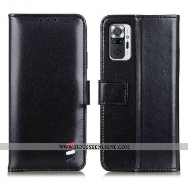 Housse Xiaomi Redmi Note 10 Pro Effet Cuir Tricolore