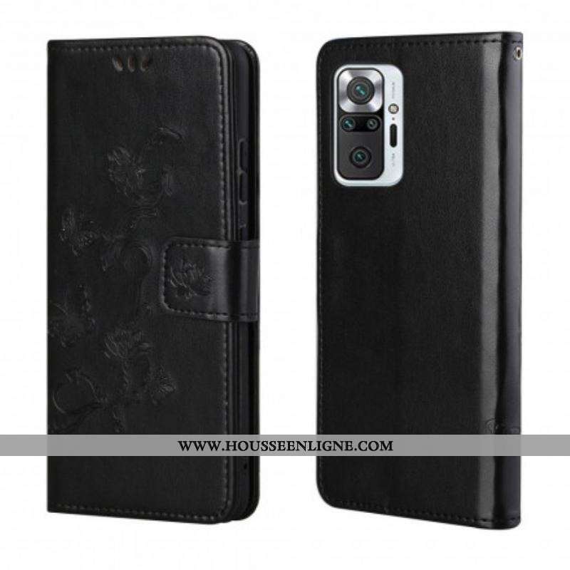 Housse Xiaomi Redmi Note 10 Pro Papillons et Fleurs