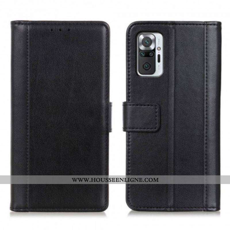 Housse Xiaomi Redmi Note 10 Pro Style Cuir Fendu