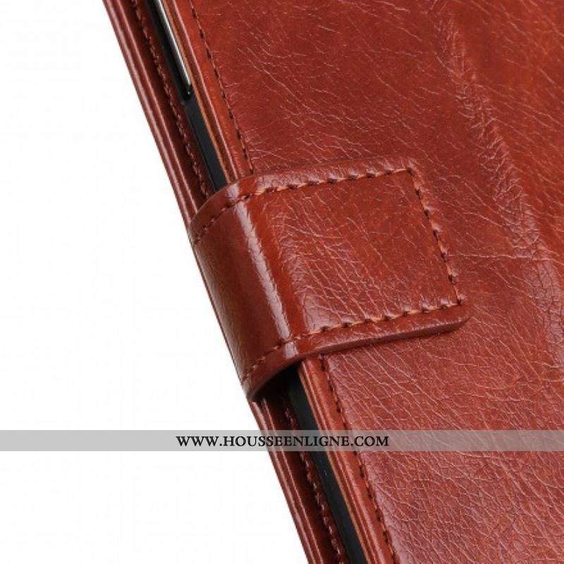 Housse Xiaomi Redmi Note 10 Pro Style Cuir Nappa Rivets Vintage