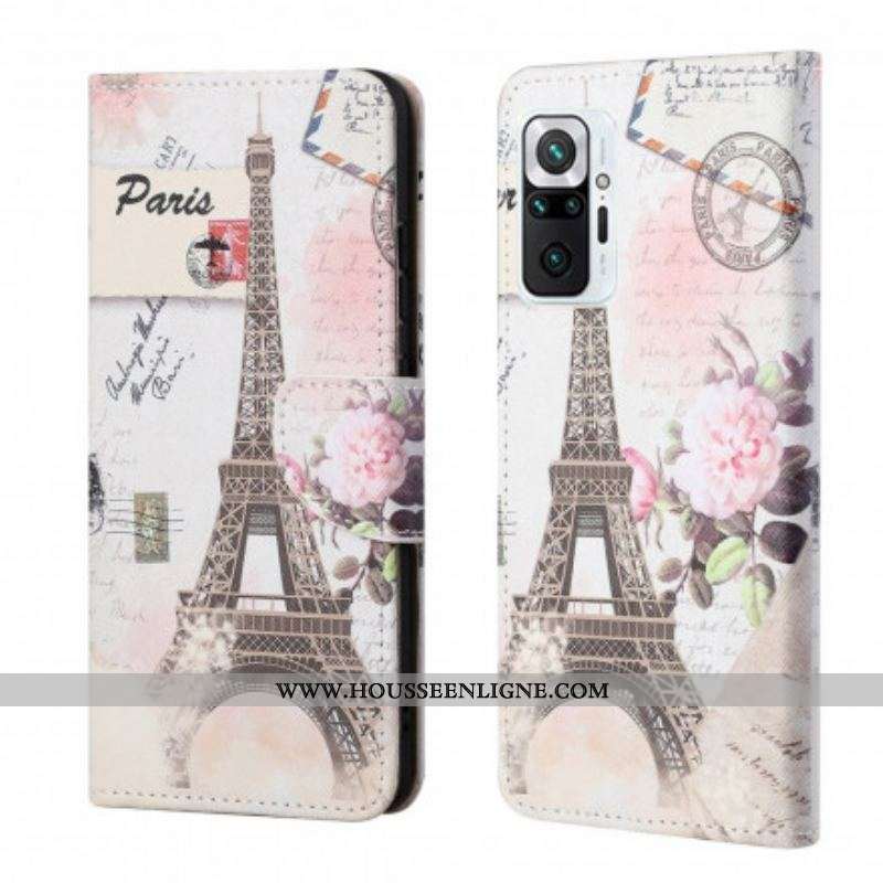 Housse Xiaomi Redmi Note 10 Pro Tour Eiffel Rétro