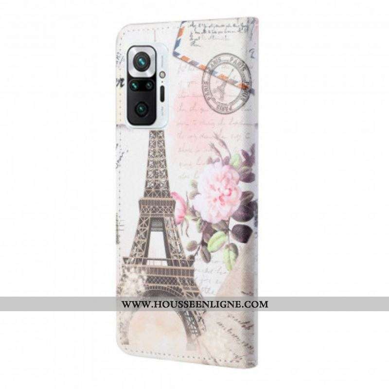 Housse Xiaomi Redmi Note 10 Pro Tour Eiffel Rétro