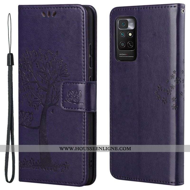 Housse Xiaomi Redmi Note 11 / 11s Arbre et Hiboux à Lanière
