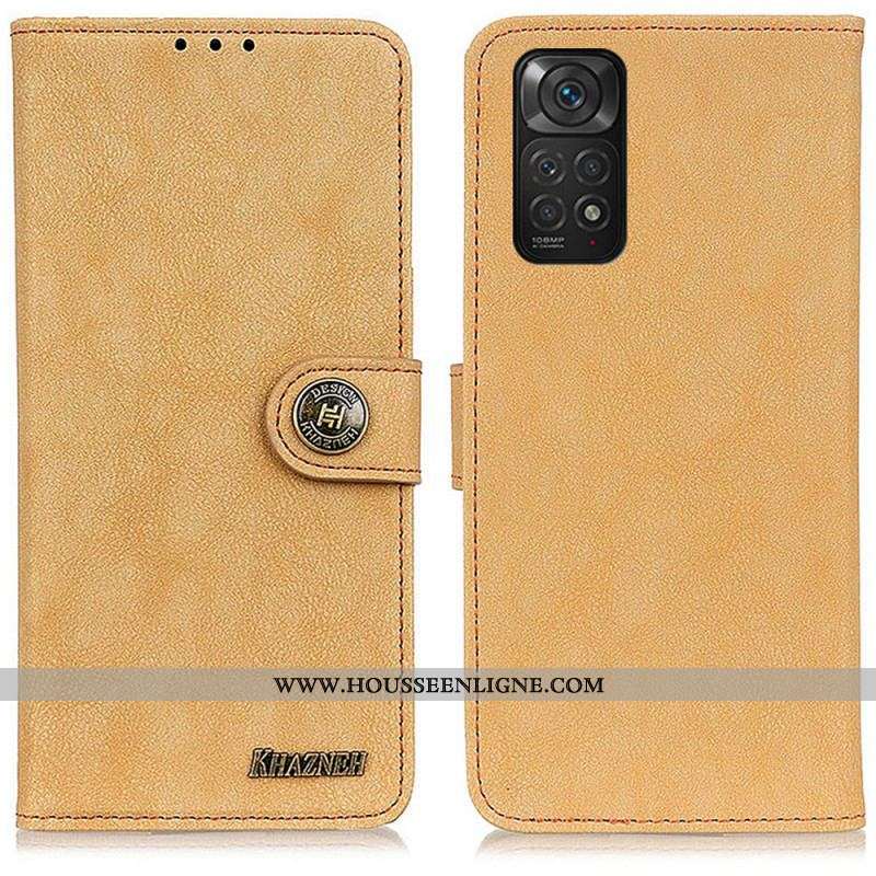 Housse Xiaomi Redmi Note 11 / 11s Cuir Fendu Rétro KHAZNEH