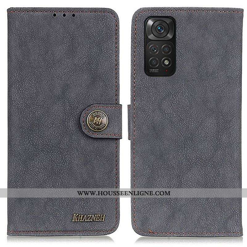 Housse Xiaomi Redmi Note 11 / 11s Cuir Fendu Rétro KHAZNEH