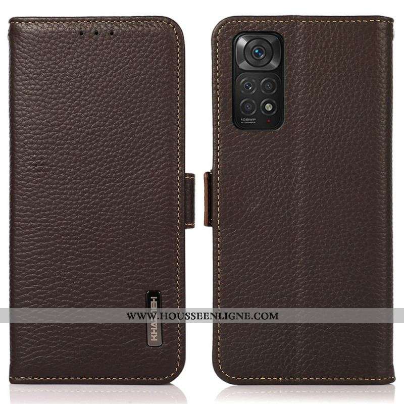 Housse Xiaomi Redmi Note 11 / 11s Cuir Litchi KHAZNEH RFID