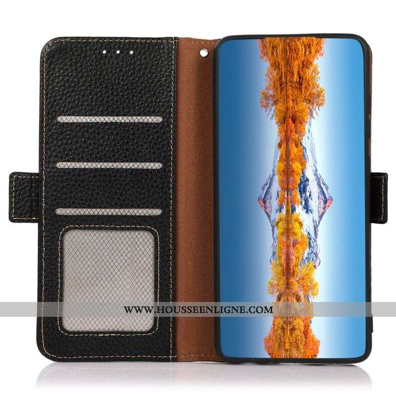 Housse Xiaomi Redmi Note 11 / 11s Cuir Litchi KHAZNEH RFID