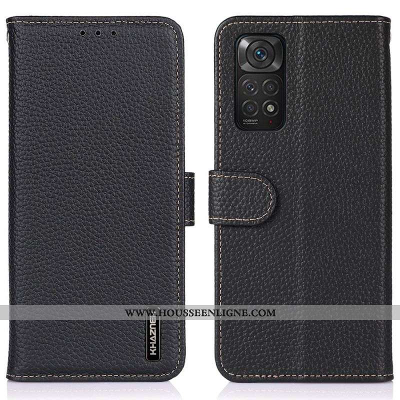 Housse Xiaomi Redmi Note 11 / 11s Cuir Litchi KHAZNEH