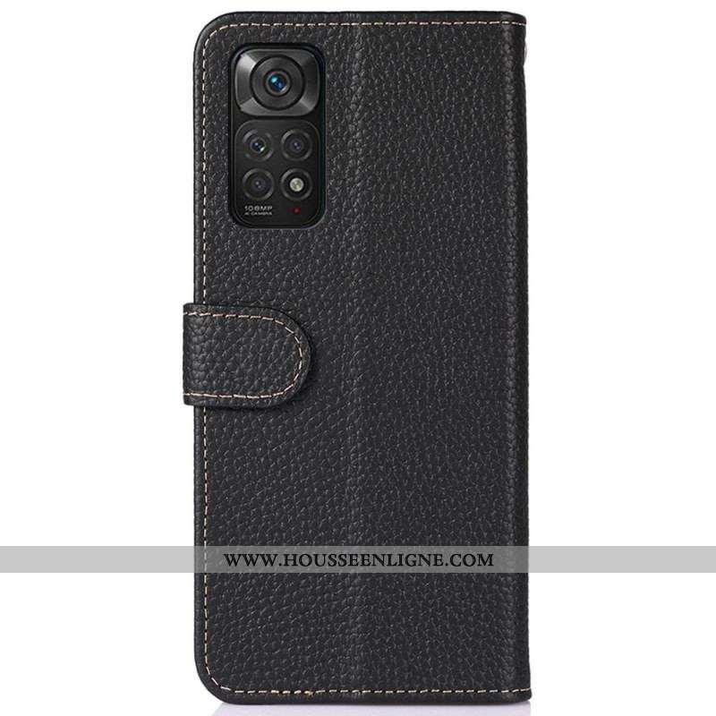 Housse Xiaomi Redmi Note 11 / 11s Cuir Litchi KHAZNEH