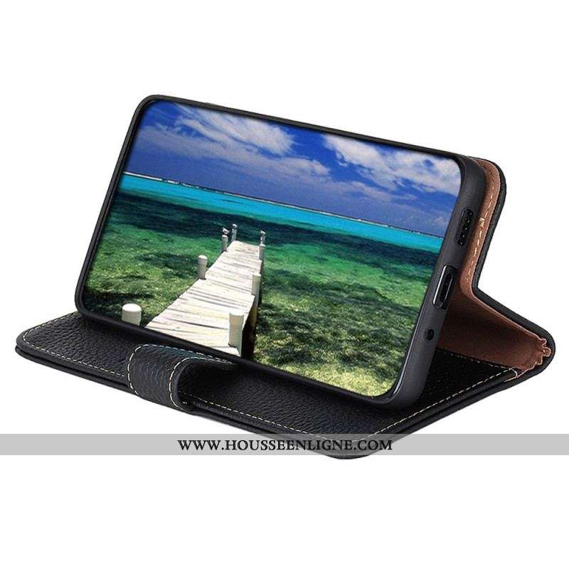 Housse Xiaomi Redmi Note 11 / 11s Cuir Litchi KHAZNEH