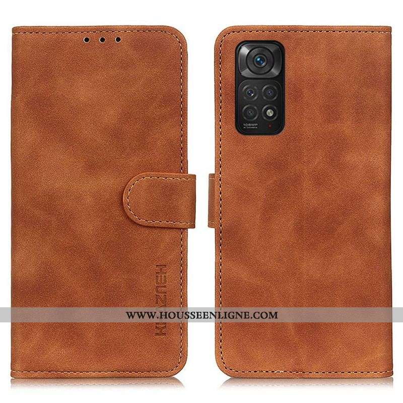 Housse Xiaomi Redmi Note 11 / 11s Effet Cuir Vintage KHAZNEH