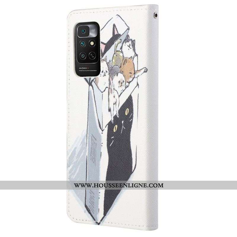 Housse Xiaomi Redmi Note 11 / 11s Livraison Chats à Lanière