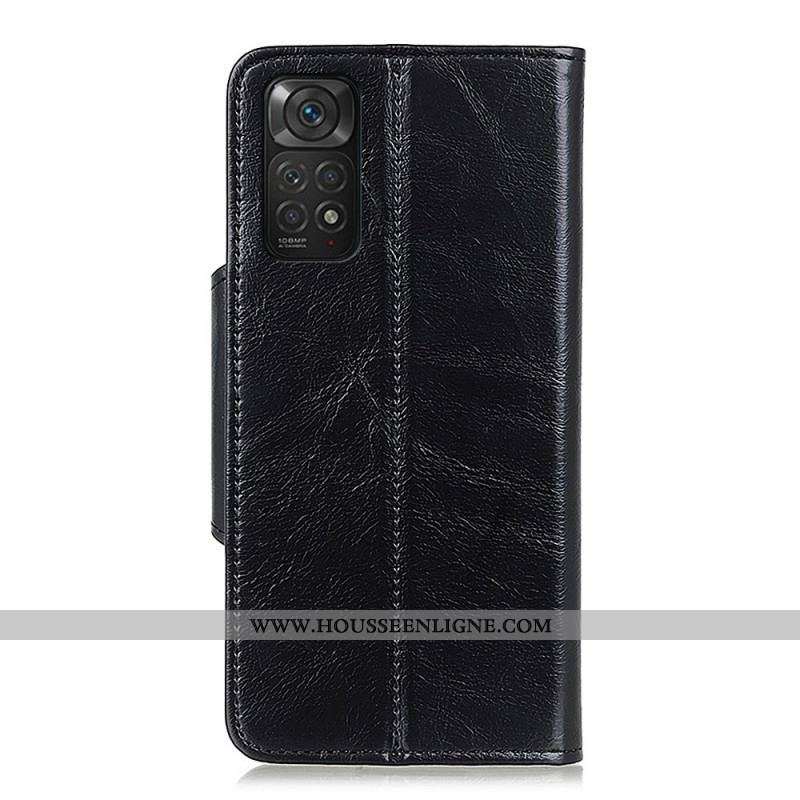 Housse Xiaomi Redmi Note 11 / 11s Simili Cuir Brillant Bouton