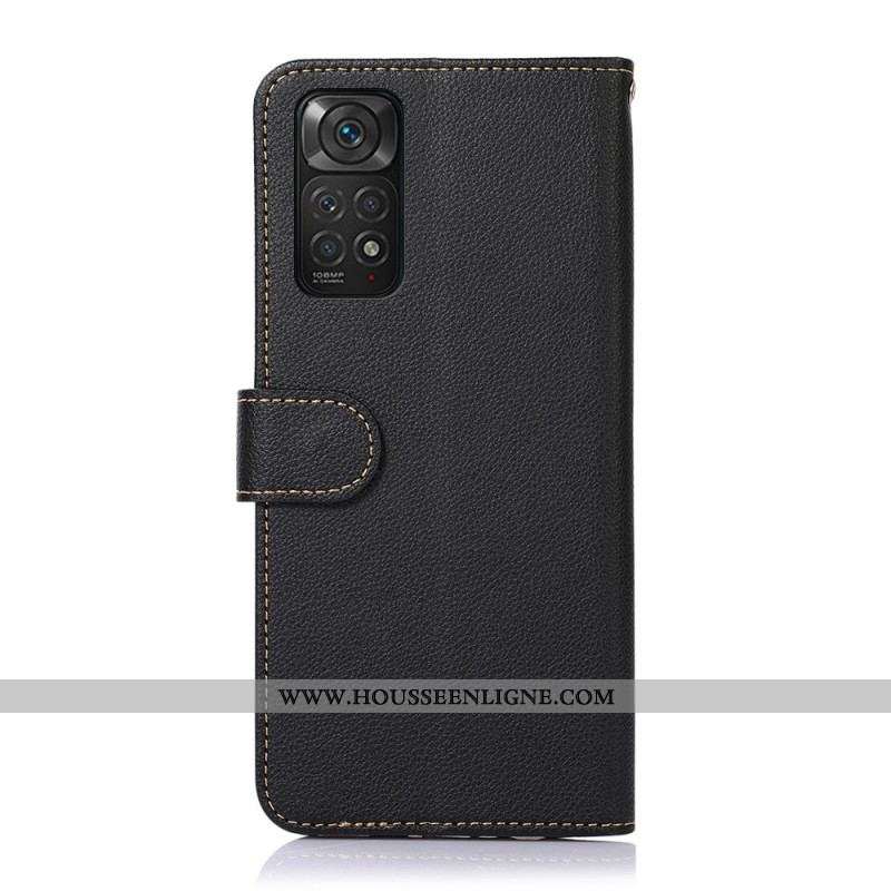 Housse Xiaomi Redmi Note 11 / 11s Style Litchi RFID KHAZNEH