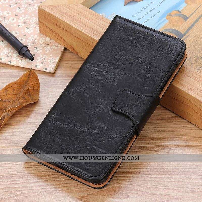 Housse Xiaomi Redmi Note 11 Pro / Note 11 Pro 5G Cuir Fendu Fermoir Réversible