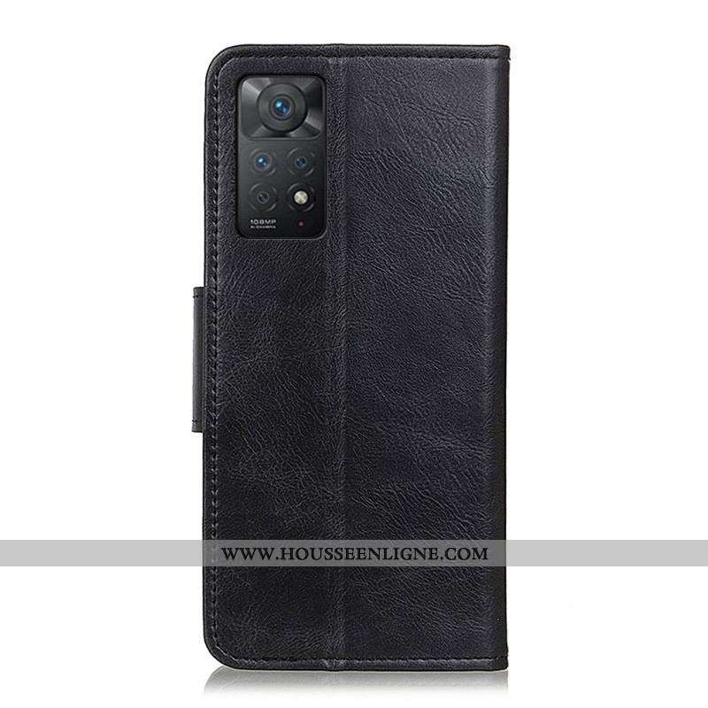 Housse Xiaomi Redmi Note 11 Pro / Note 11 Pro 5G Effet Cuir Fermoir Réversible