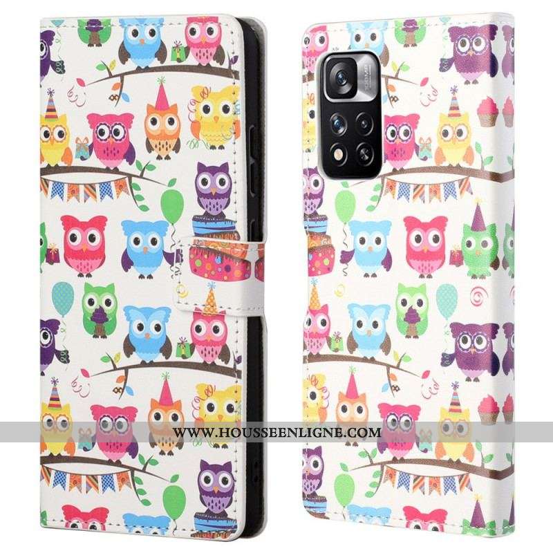 Housse Xiaomi Redmi Note 11 Pro / Note 11 Pro 5G Multiples Hiboux